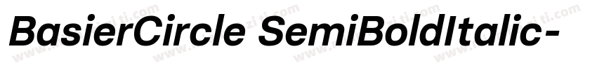BasierCircle SemiBoldItalic字体转换
